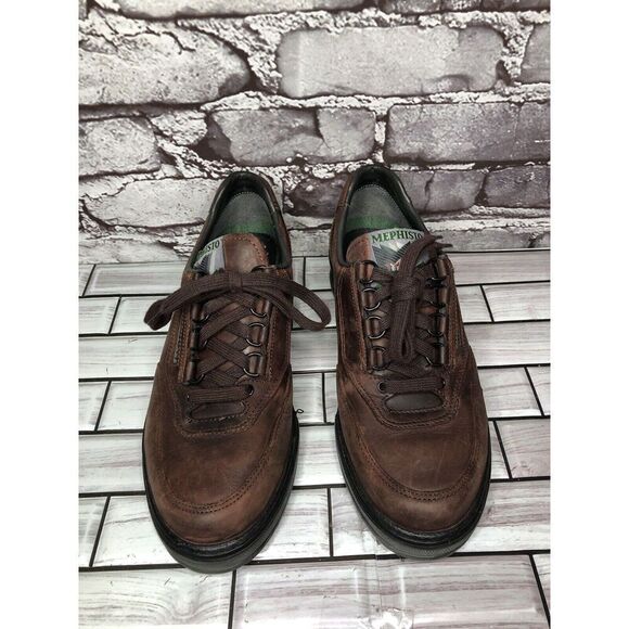 Mephisto Runoff Air-Jet System Brown Leather Sneaker Shoes Women’s Sz 8M US/39EU - Picture 3 of 16